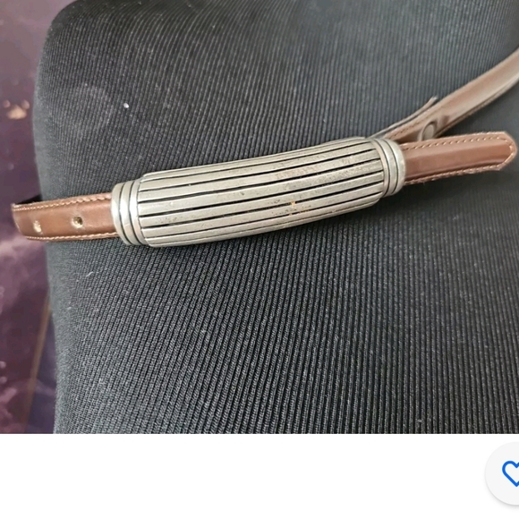 VICENZA Women's Size 28 Brown Belt w/ Silver Tone Buckle - Picture 5 of 6